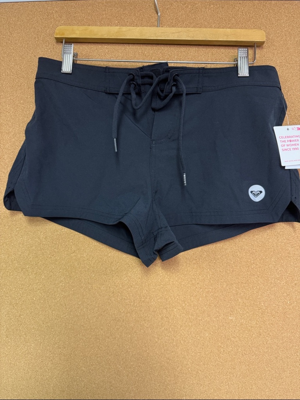 Roxy Black Lace-Up Swim/Active Shorts